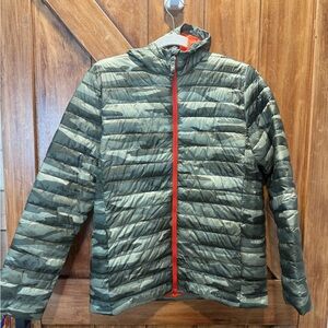 Lands' End kids Green Camouflage Puffer Jacket